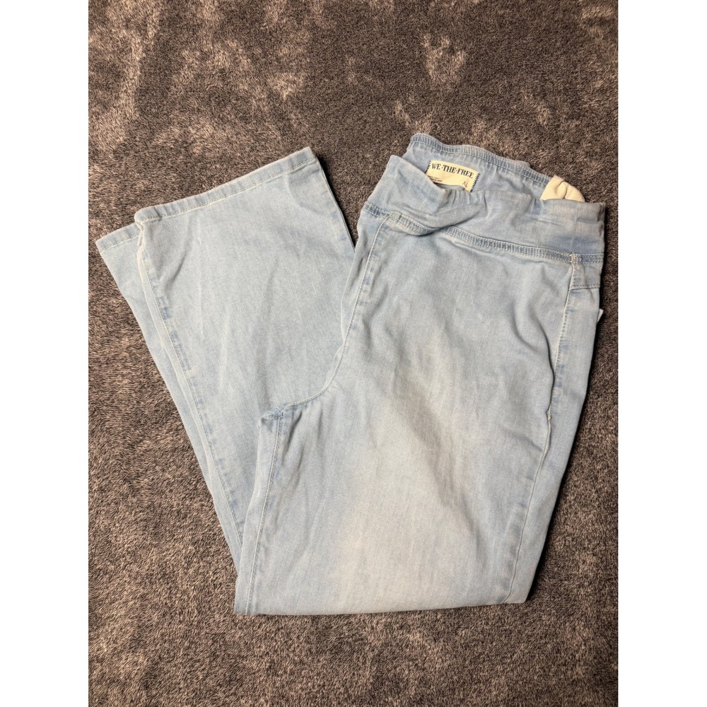 We The Free Free People In My Feelings Mid Rise Crop Boot Jeans Blue XL
